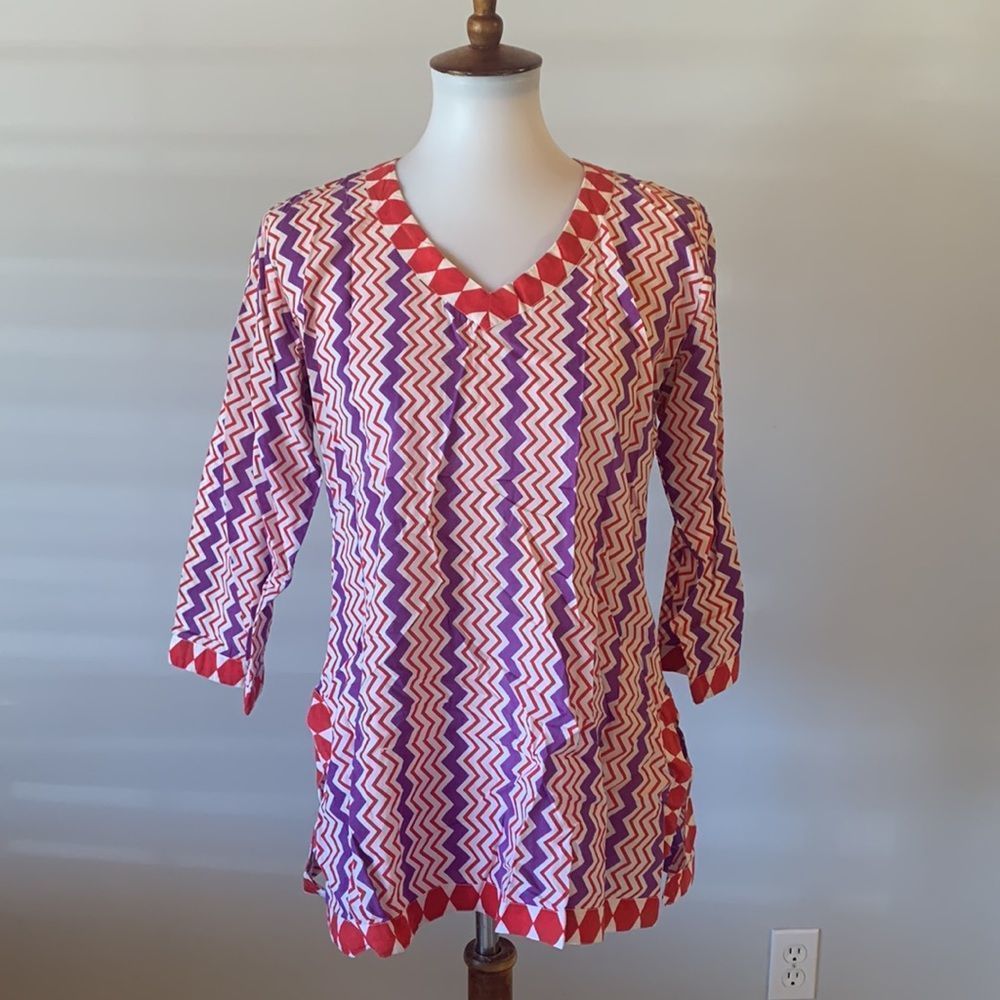 [Gretchen Scott] Chevron Print Tunic - Size S